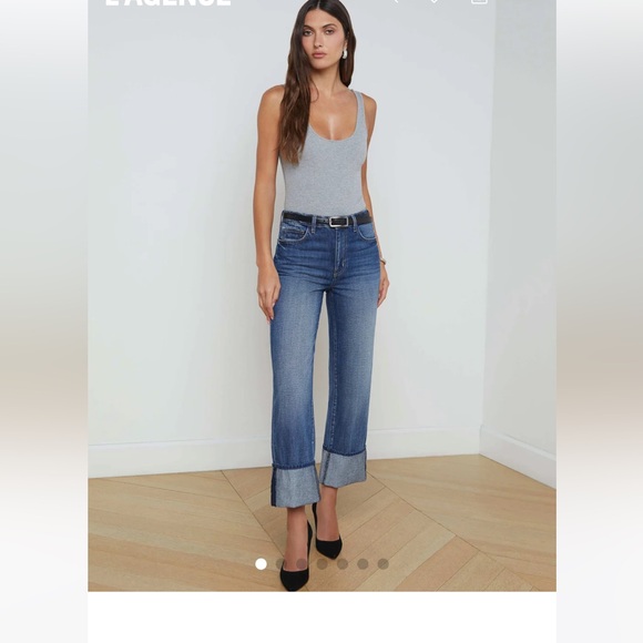 L'AGENCE Denim - L’AGENCE Leighton Cuffed Stovepipe Jeans